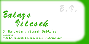 balazs vilcsek business card